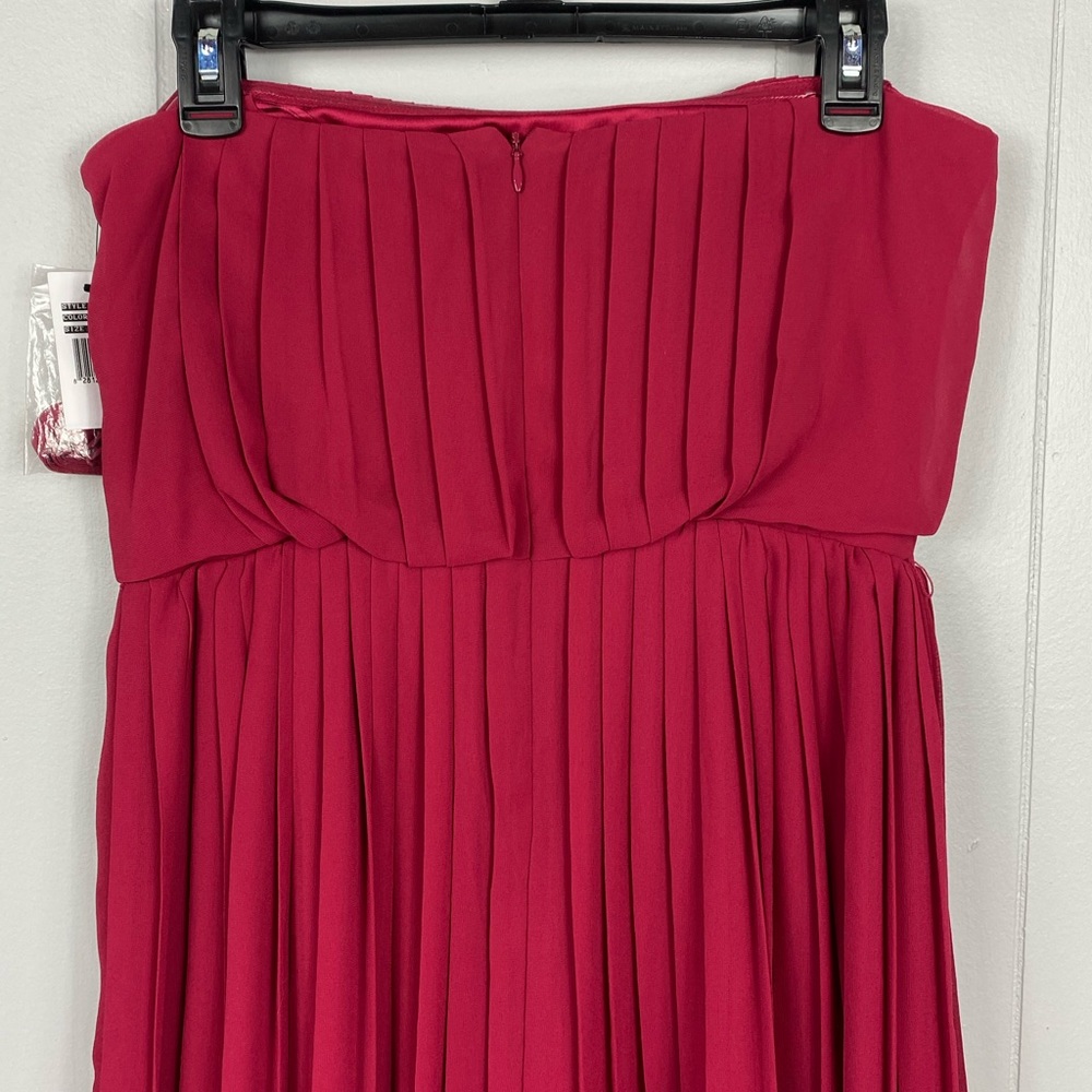 Jessica Simpson Pleated Ruffle Dress Size 8 - Picture 3 of 6